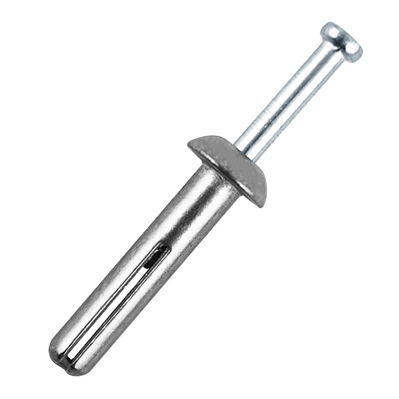 ALLOYPRO 1/4" x 1-1/4"Hammer Drive Nail-in Anchors 40 Pack – Cement Wall Anchors for Concrete Brick Block – Zinc Plated Masonry Fasteners for Electrical Boxes, Brackets, Frames - Image 1